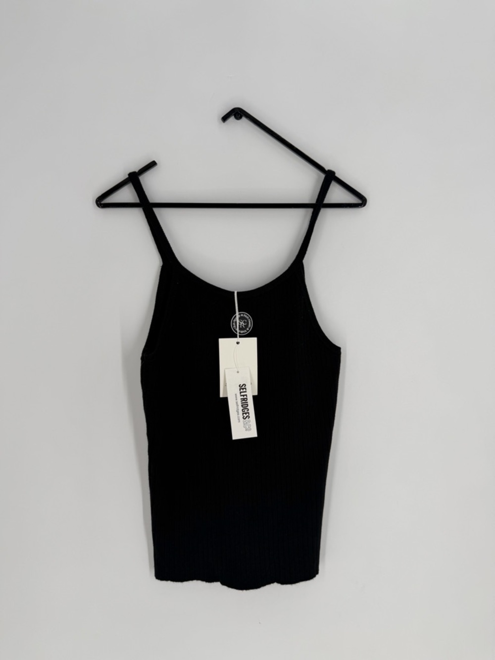Sporty & Rich SRHWC Ribbed Front Logo Tank In Black